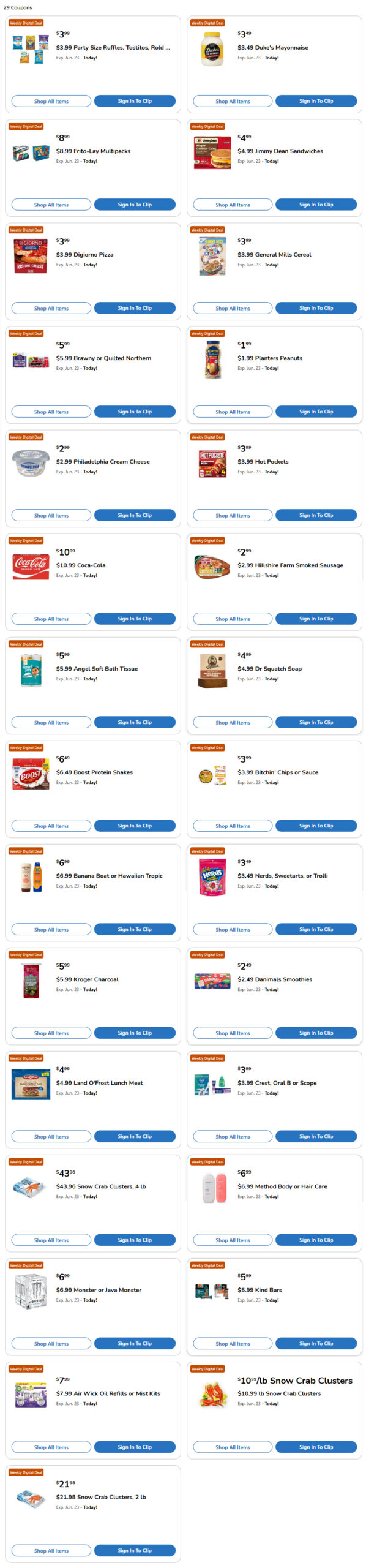 Kroger Digital Coupons 62426 deals 1
